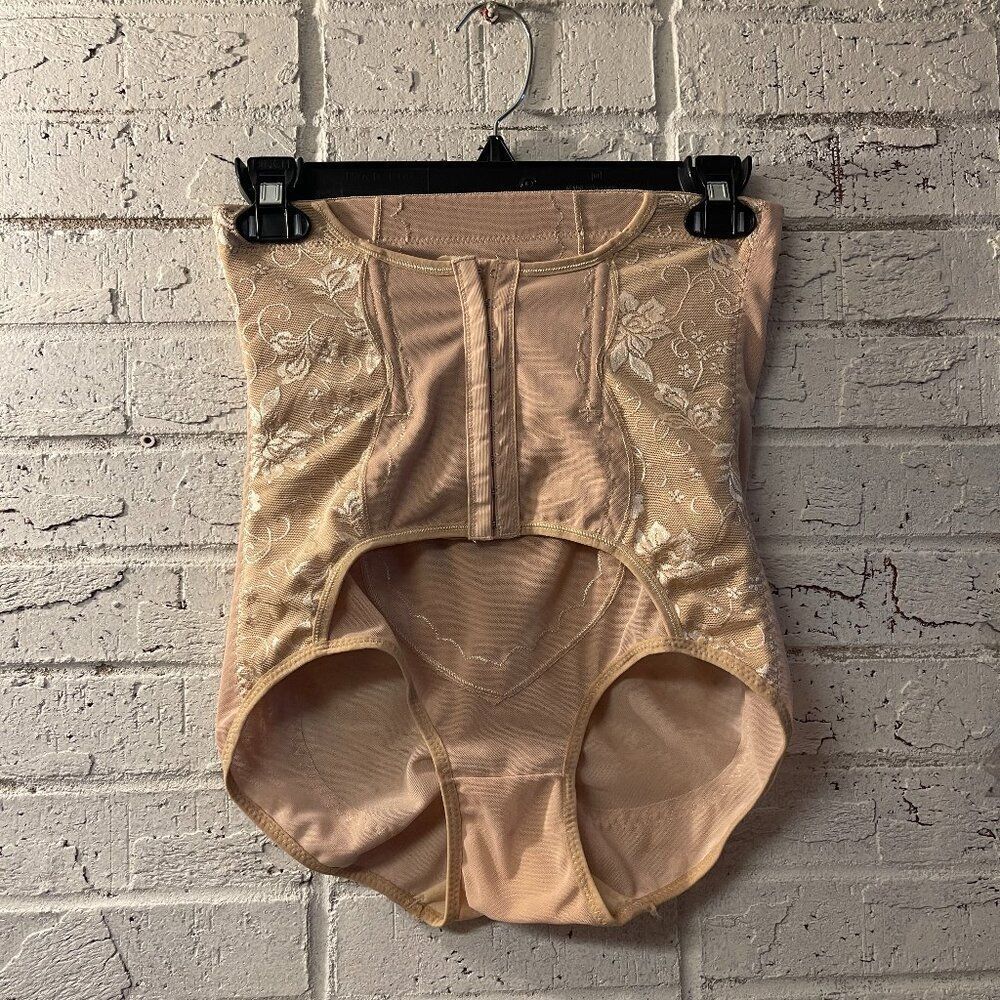Vintage-Inspired High Waist Corset Lace Shapewear – Size L